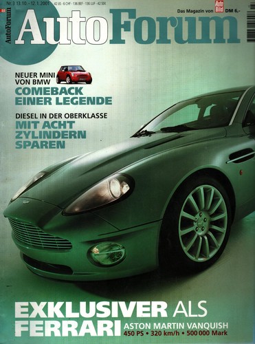 Zeitschrift auto forum 2001 - forum,