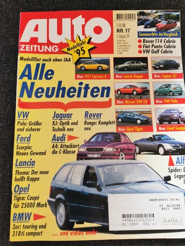 Auto zeitung 5 8 1994 - nr., 5.8.1994